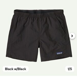 Patagonia Women's Black Baggies Shorts